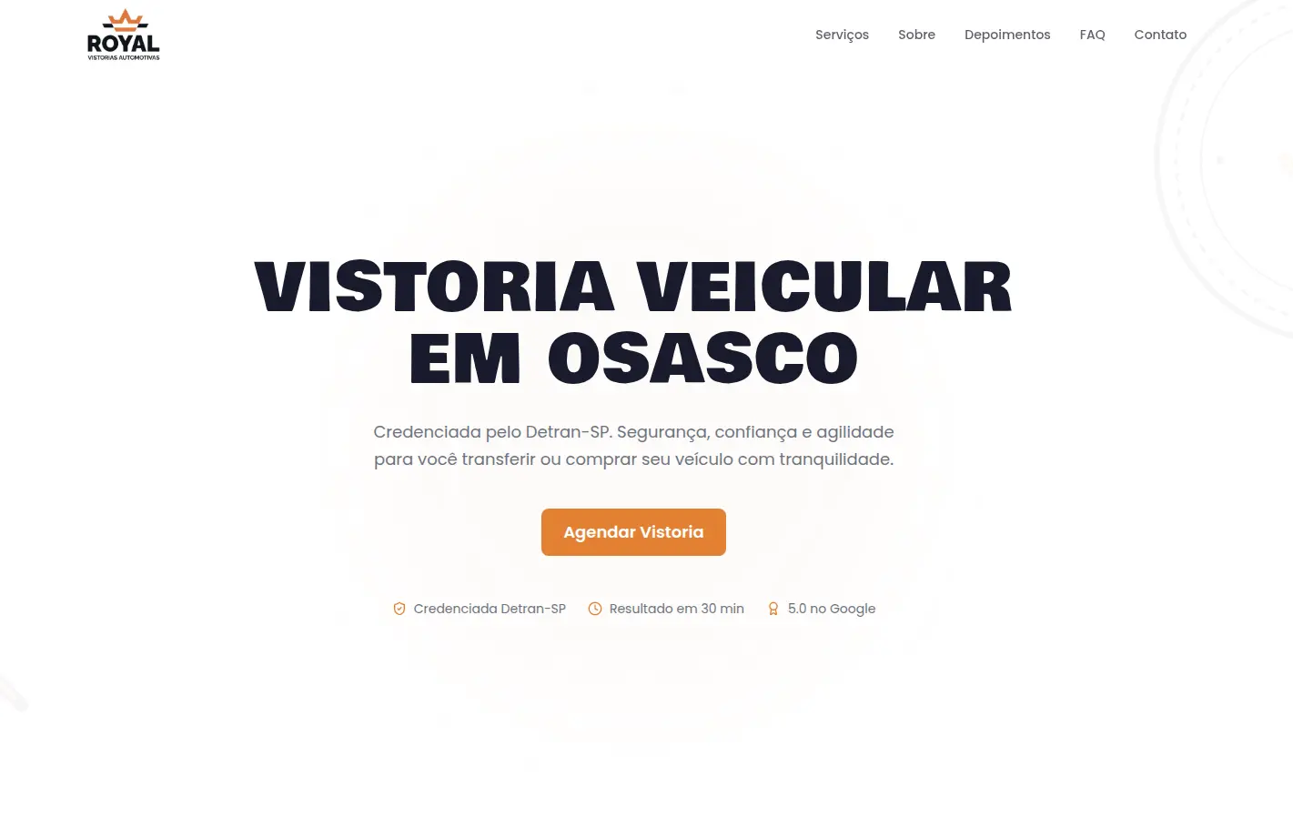 Preview do site Royal Vistorias